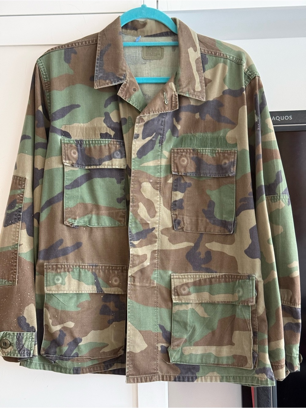 Classic Camouflage Military Field Jacket - Green/Brown Camo